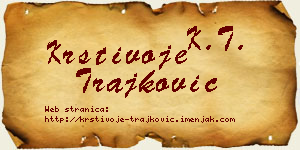 Krstivoje Trajković vizit kartica
